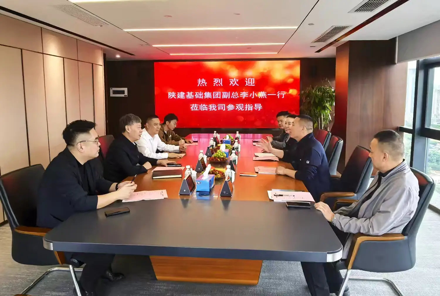 陜建基礎(chǔ)集團(tuán)蒞臨福建路橋集團(tuán)參觀指導(dǎo)